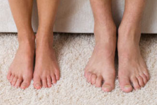 Feet on carpet